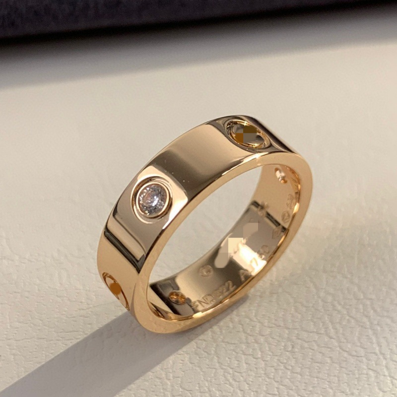 6mm 3 ダイヤモンド (ローズゴールド)