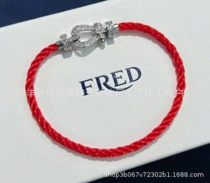 ミディアム フル ダイヤモンド ホワイト ゴールド レッド ロープ