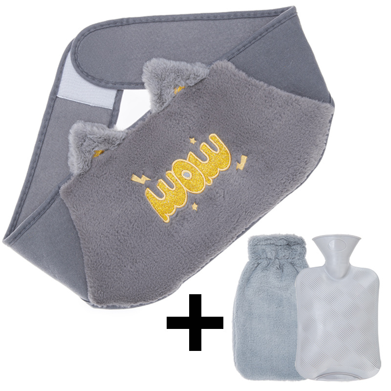 グレーラビットファーWキャットベルト+グレーラビットファーカバー+グレーウォーターバッグ