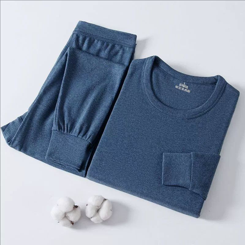 ラウンドネック ブルーグレー