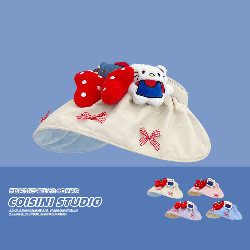 KT キャット水玉リボン空シルクハット オフホワイト