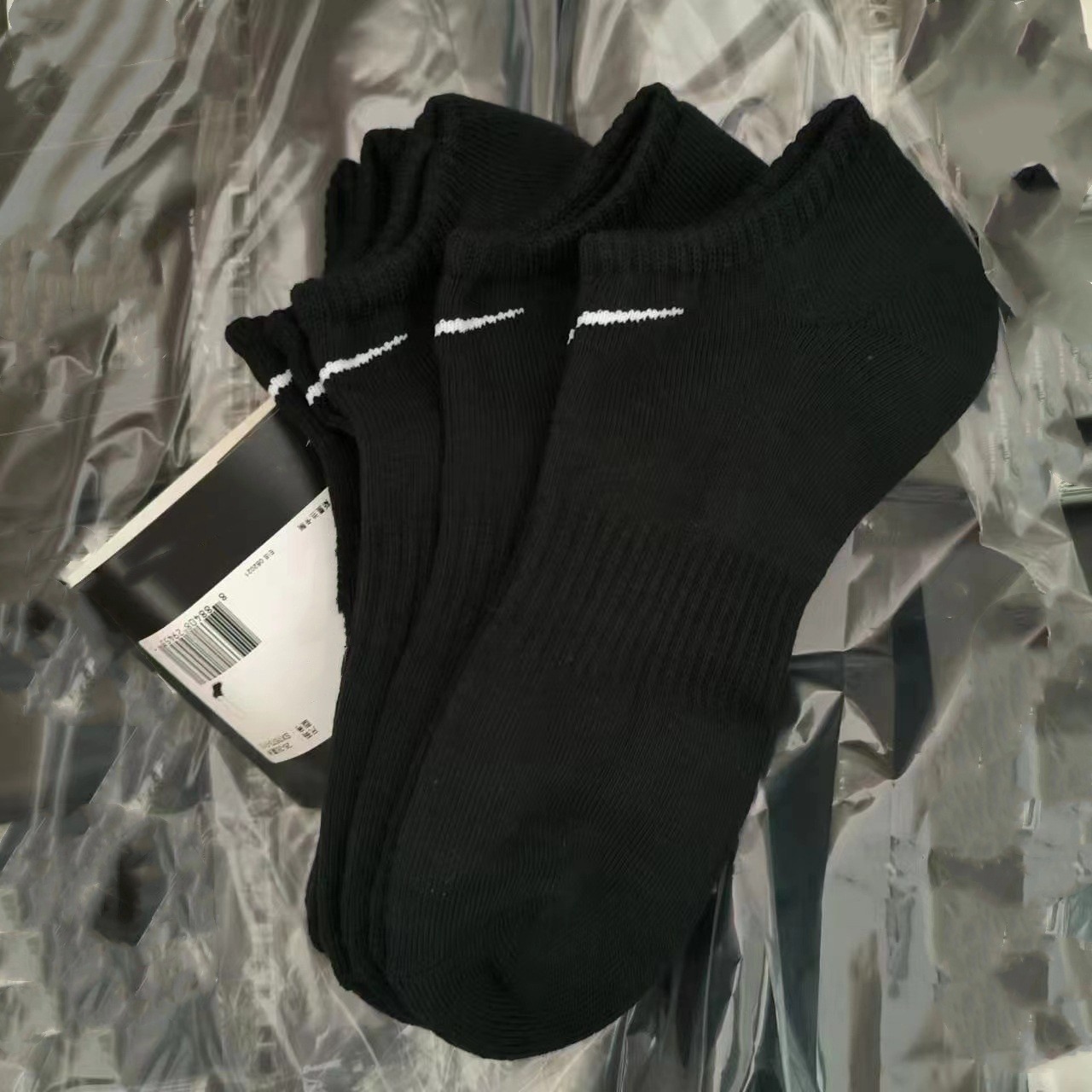 フックタオルボトムボートソックス ブラック