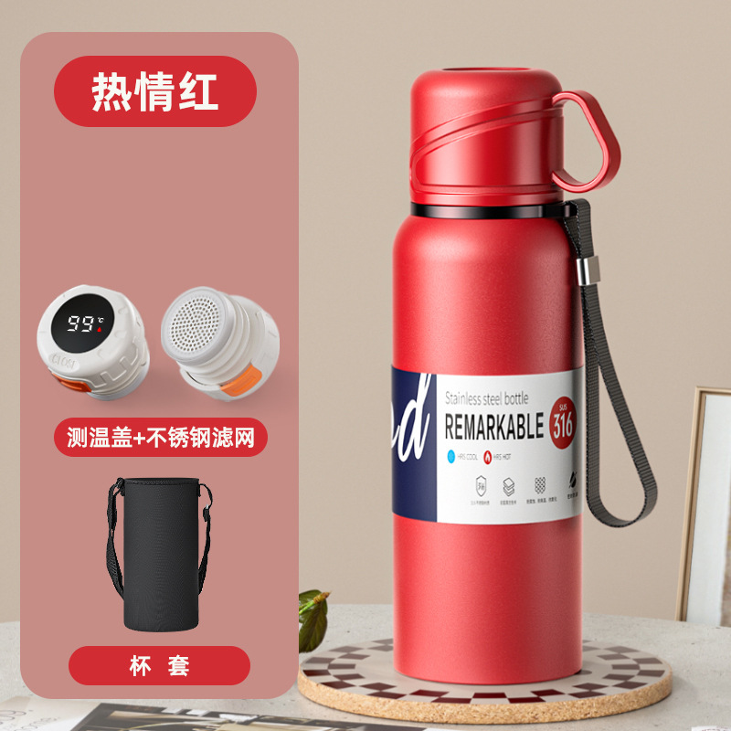 スマートカバー - 通常の単層メッシュ - レッド - カップカバー付き