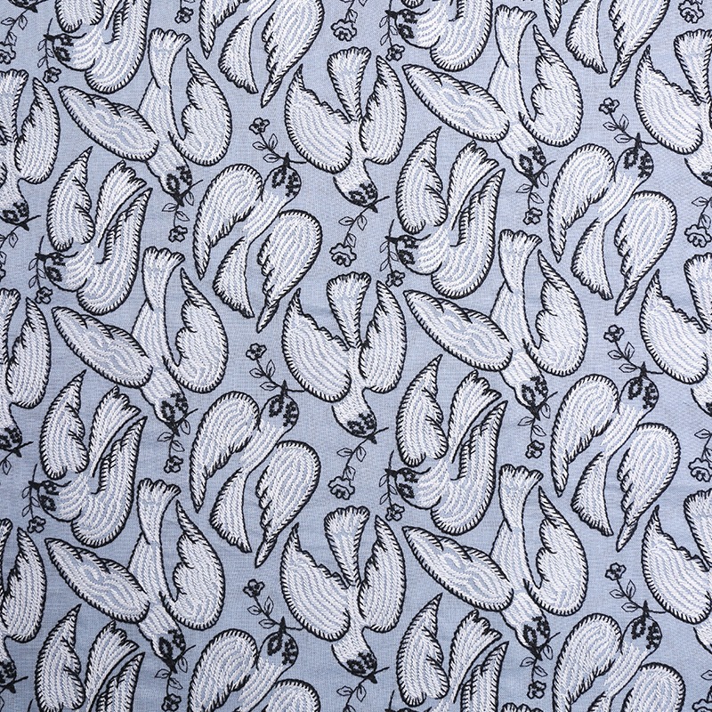 E21606 ブルー(幅125cm、綿90%、麻10%)