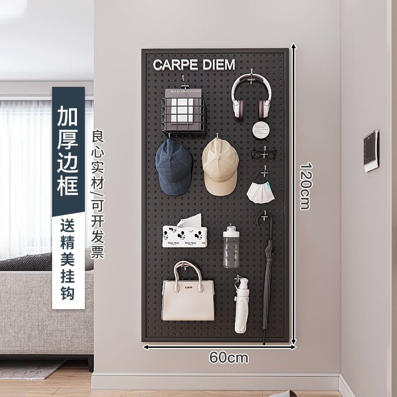 120×60cm-ブラック フック10個付き