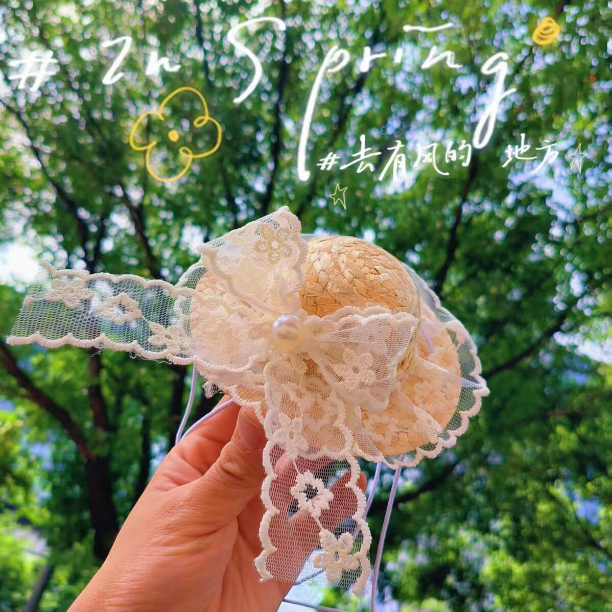 レースパール蝶ネクタイ