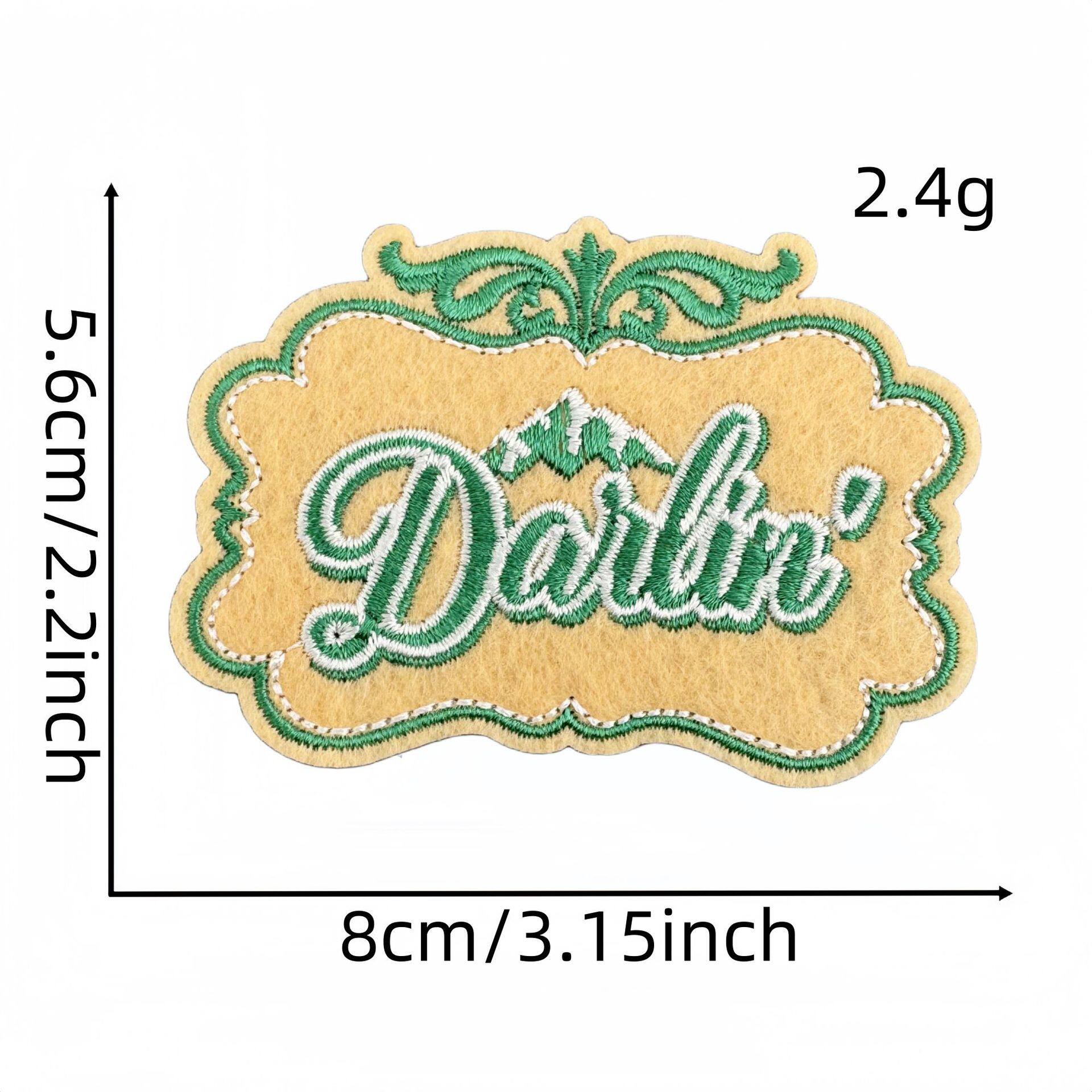 トレンドの英語布ステッカー12#