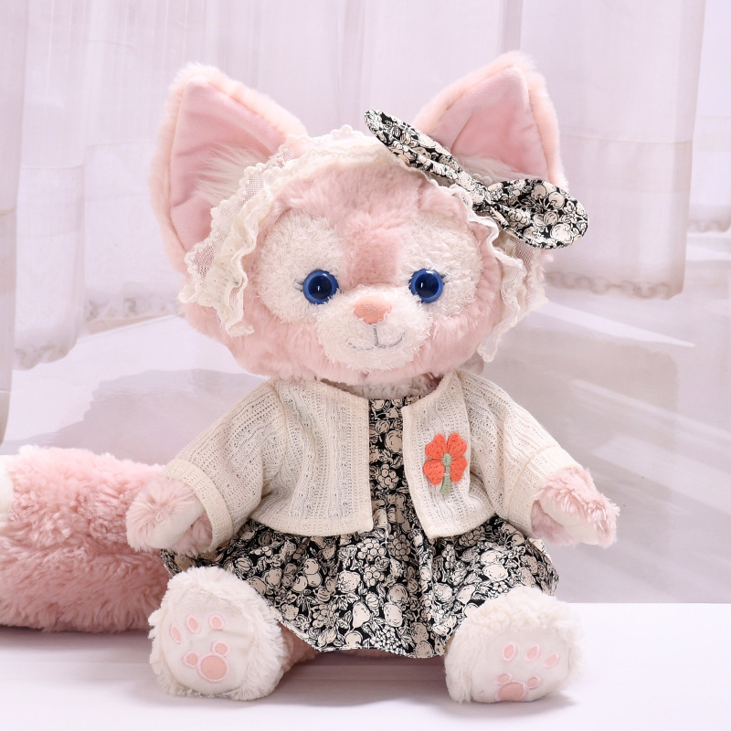 黒の花柄カチューシャスカートニットカーディガンスーツL（ベビー服のみの販売、人形は含まれません）