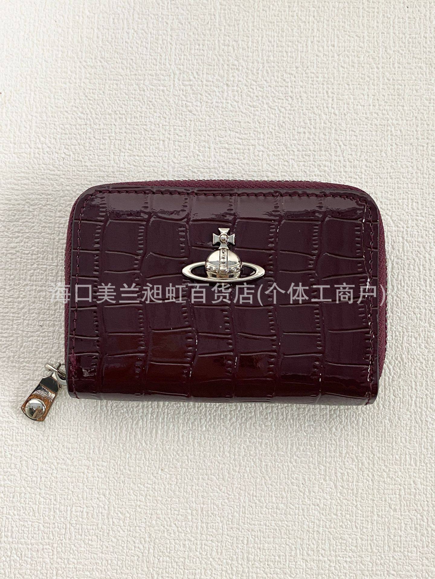 バーガンディ クロコダイル柄 小銭入れ