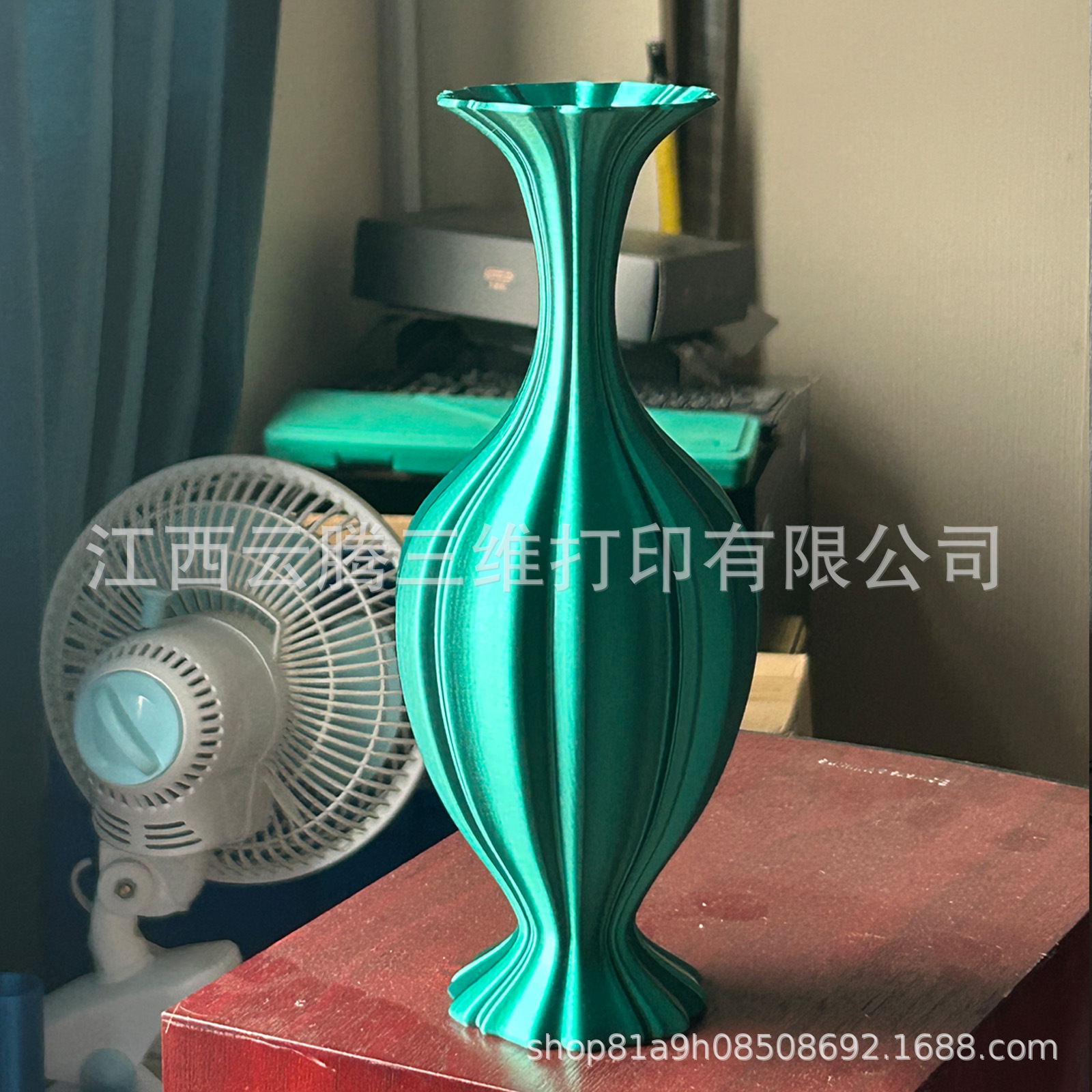 10cm流営花瓶【エメラルドシャドウグリーン】