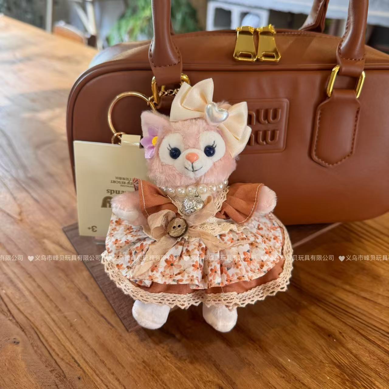 ブラウンフラワープリンセスサスペンダースカート