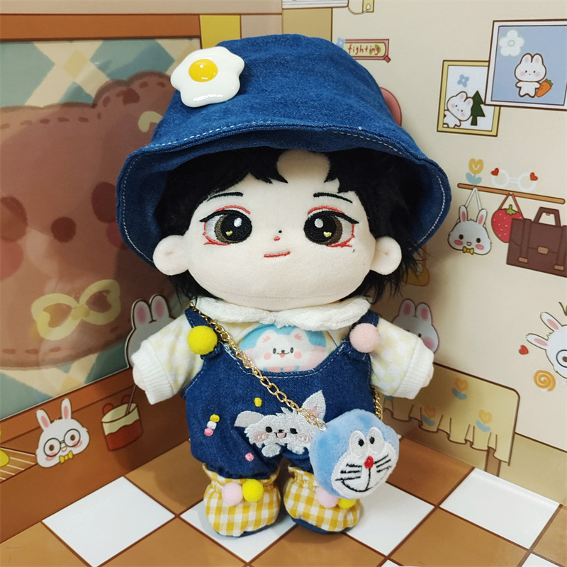 劉揚げ毛招耳小狼セット青猫小包