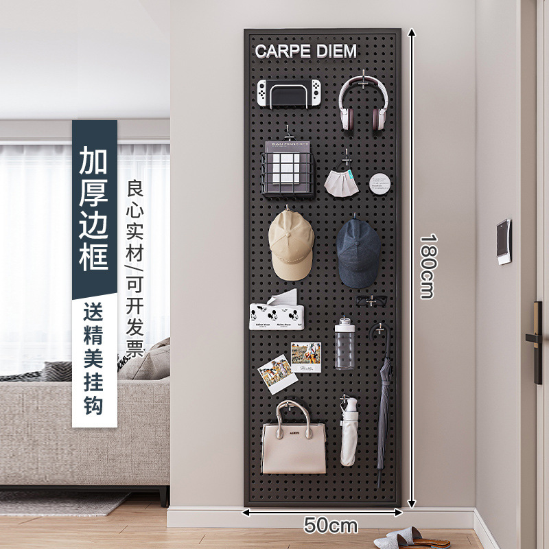 180×50cm-ブラック フック10個付き