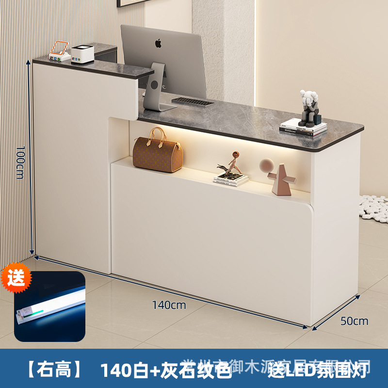 ムーアストーンカラー+ホワイトキャビネット-140cm【右コーナー】