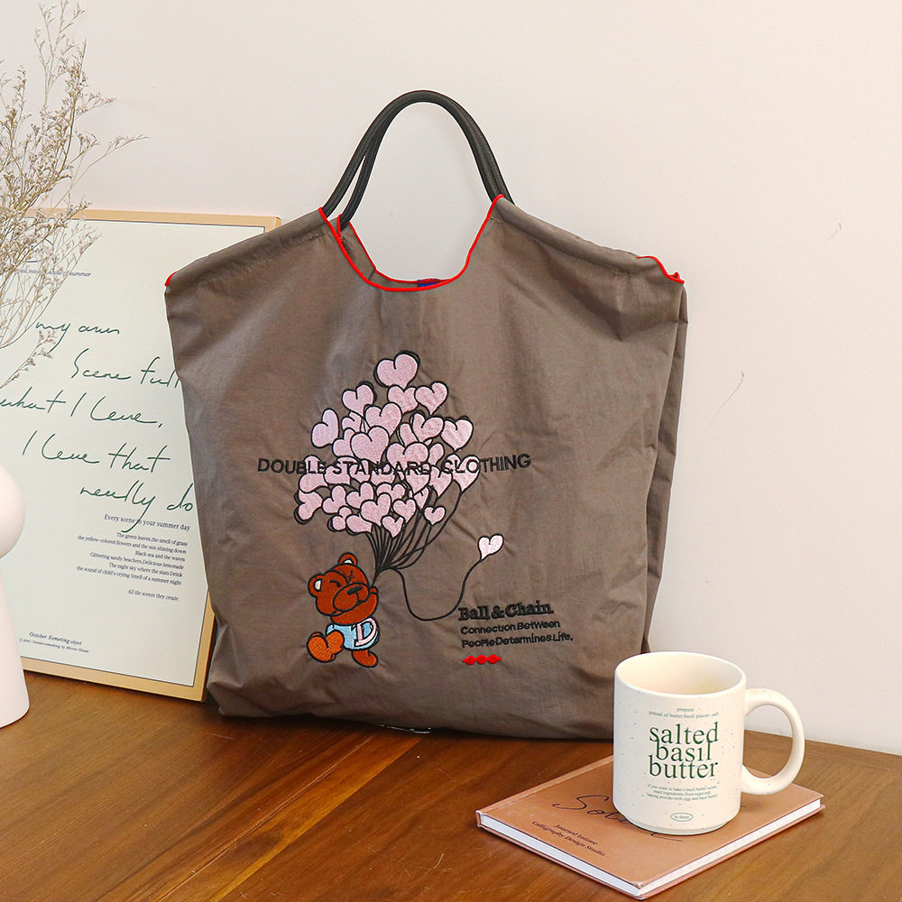 ダークグレー・ピンクバルーンDベア