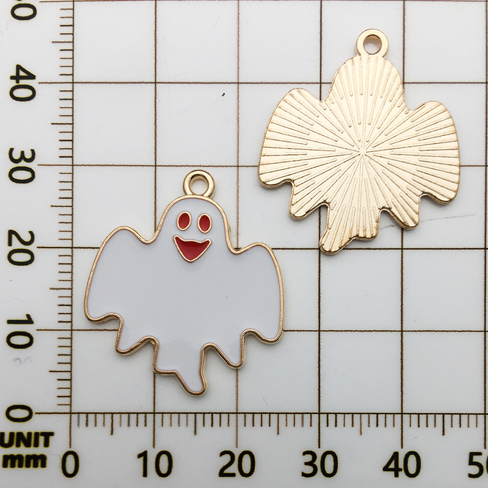 1 ホワイトオイル滴るハロウィンスマイリーゴースト-2.2g-24*28mm-15124