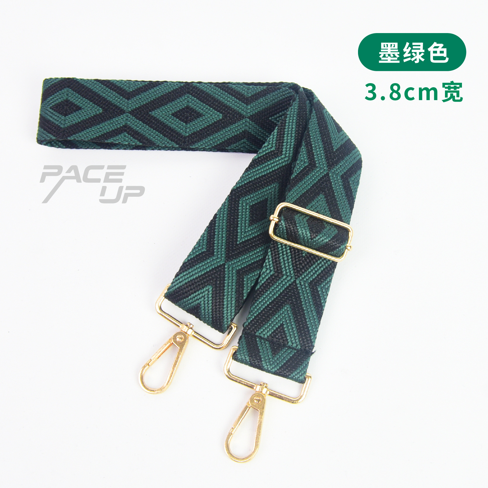 チェックダークグリーン（標準3.8CM）