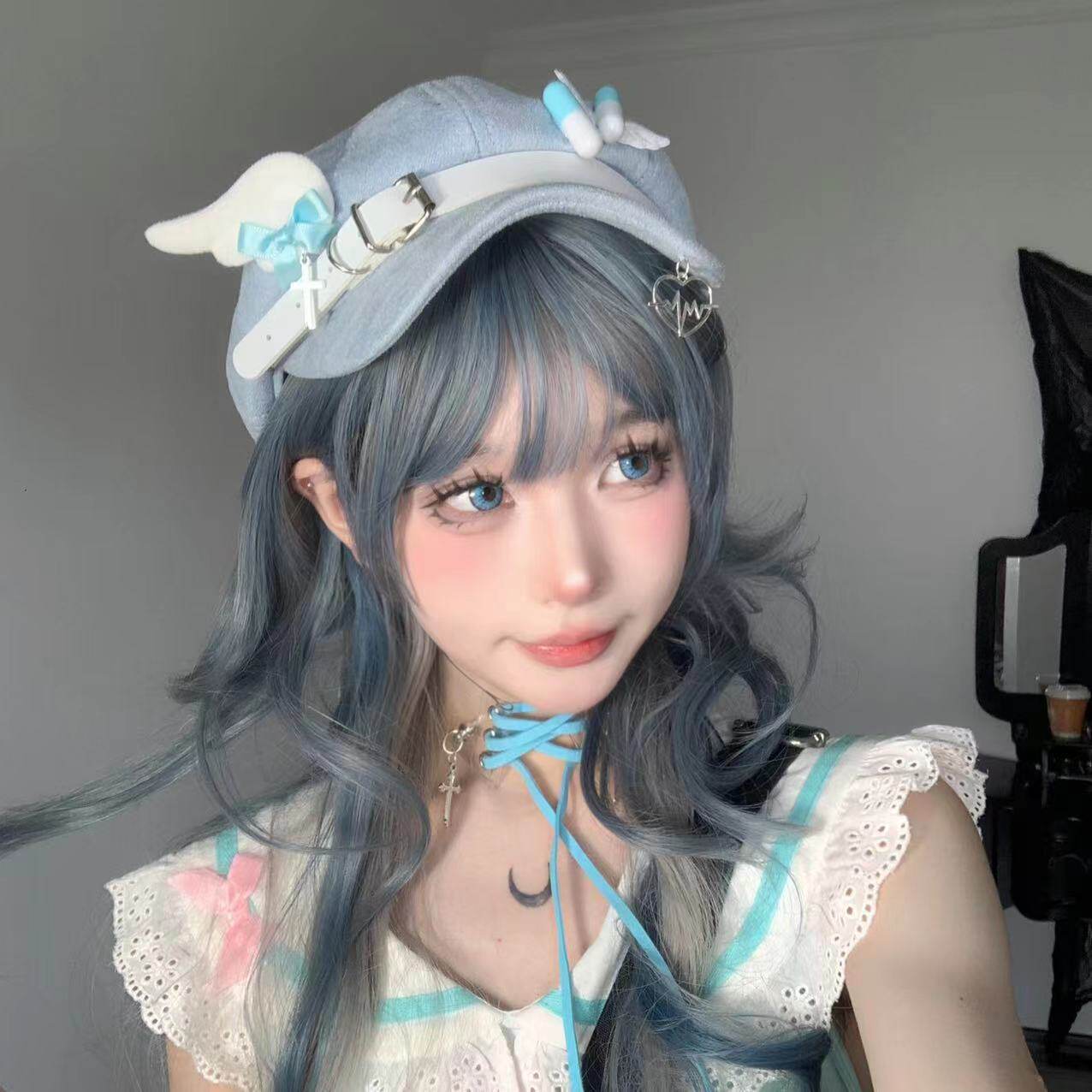 【ブルー】 # 翼八角帽