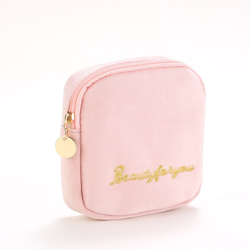 ベルベット スモール スクエア バッグ ピンク