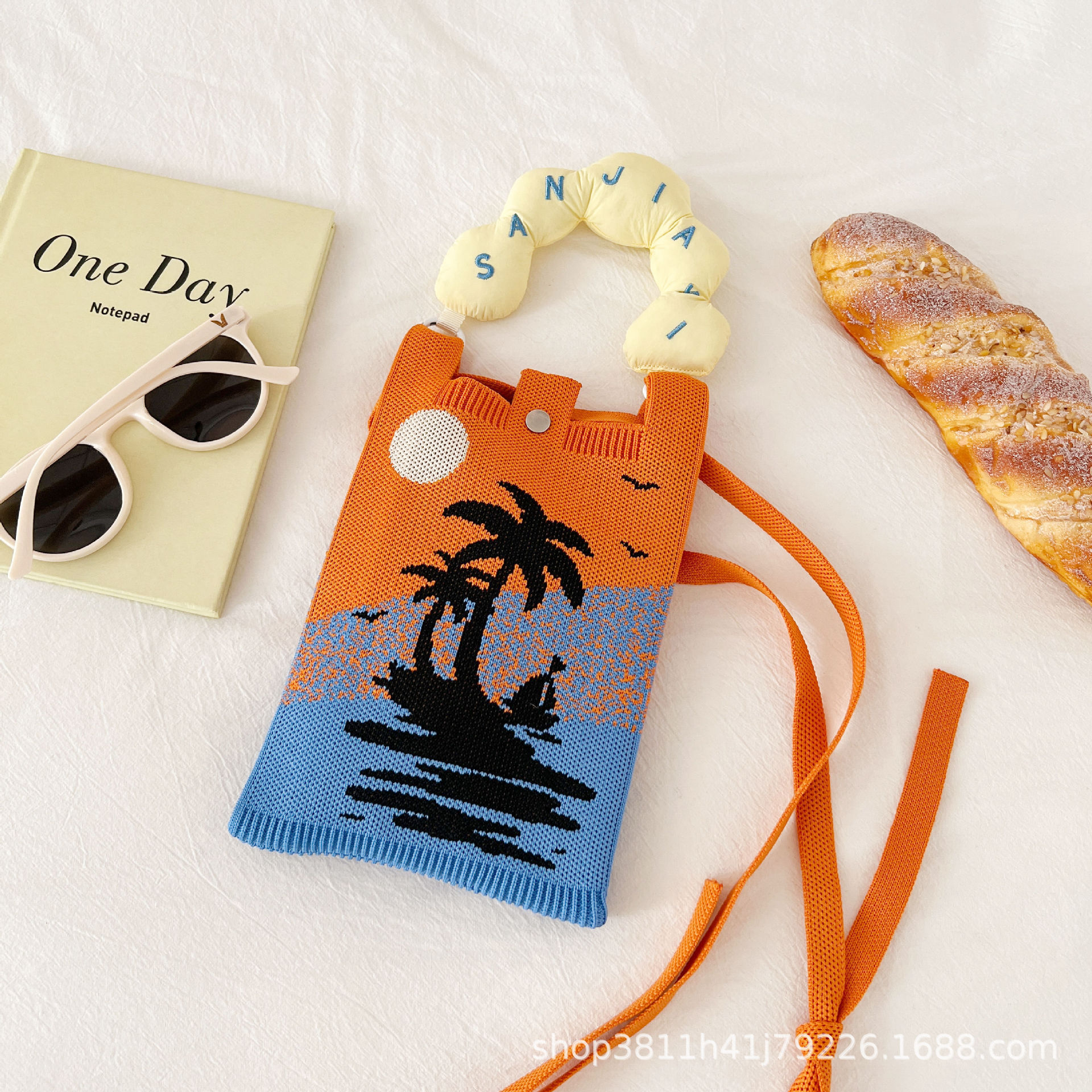 【ハンドル+ショルダーストラップ】サンセットココナッツツリー