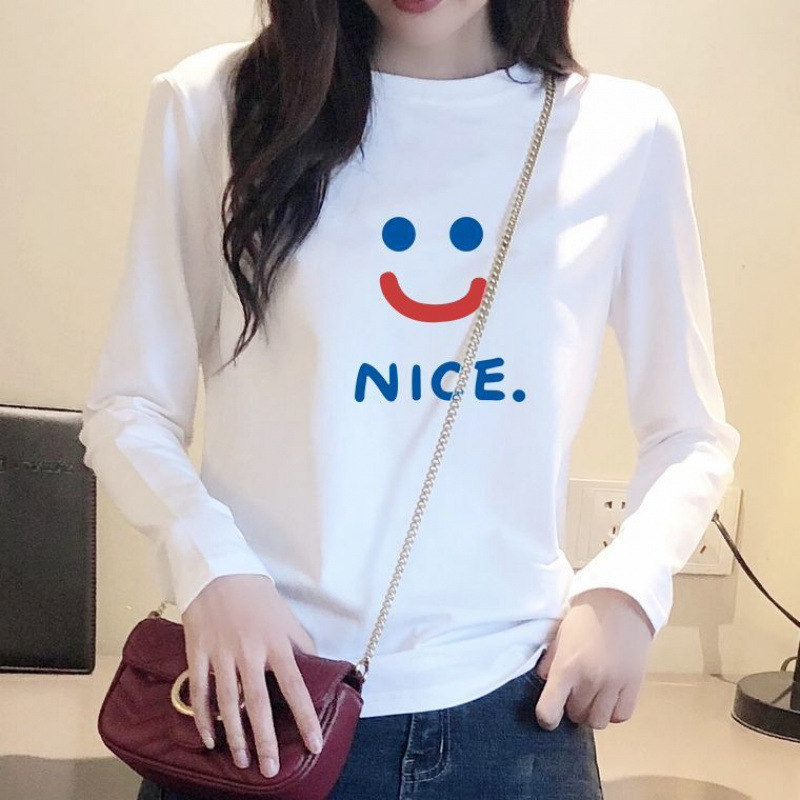 長袖 ホワイト [スマイリー NICE-Large]