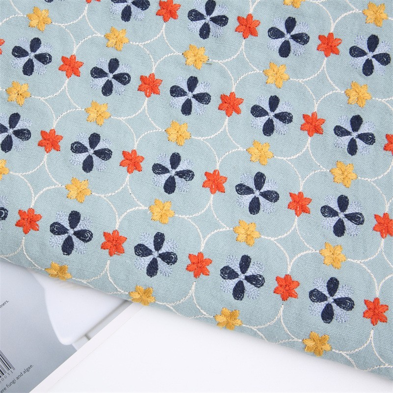 E15024 ブルー(ドア幅125cm、綿70%、麻30%)