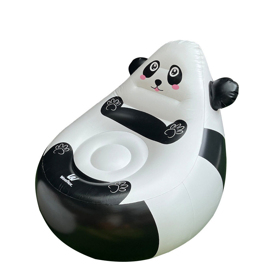 白黒パンダ - カートゥーン風インフレータブル子供用ソファ