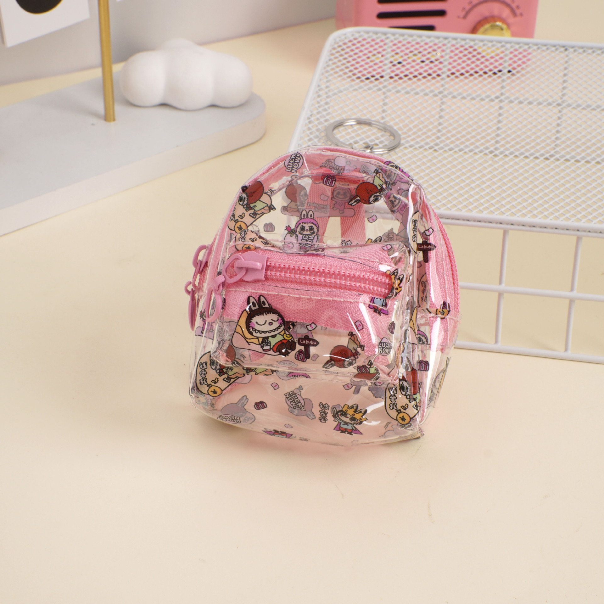 D86 ライトピンク透明生地