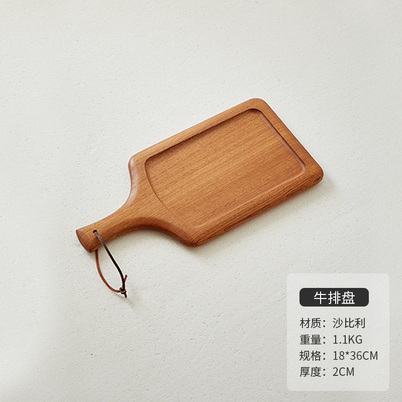 整木-烏檀木ステーキ皿36*18*2cm