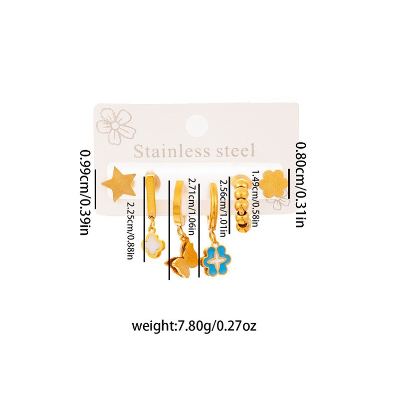 蝶のドリップグレーズフラワーセット