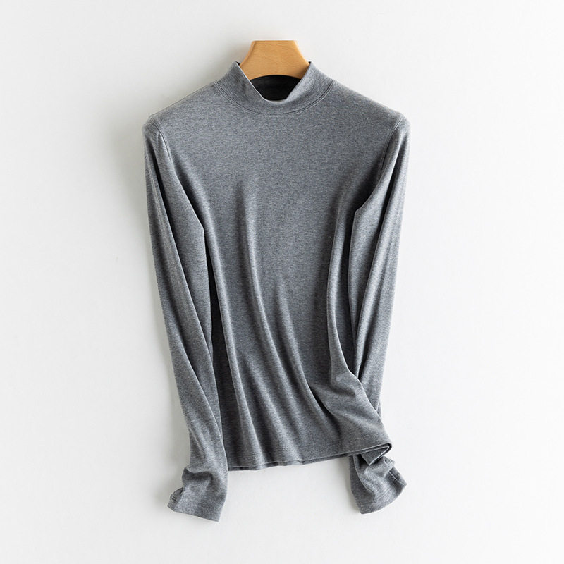 ハーフタートルネック ヘンプグレー