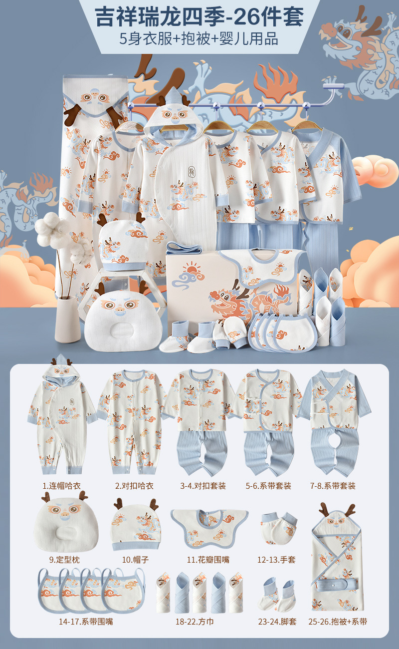 ◢四季龍宝藍26件  **Translation:**  四季龍宝藍（スジロンバオラン）26点セット▽✓