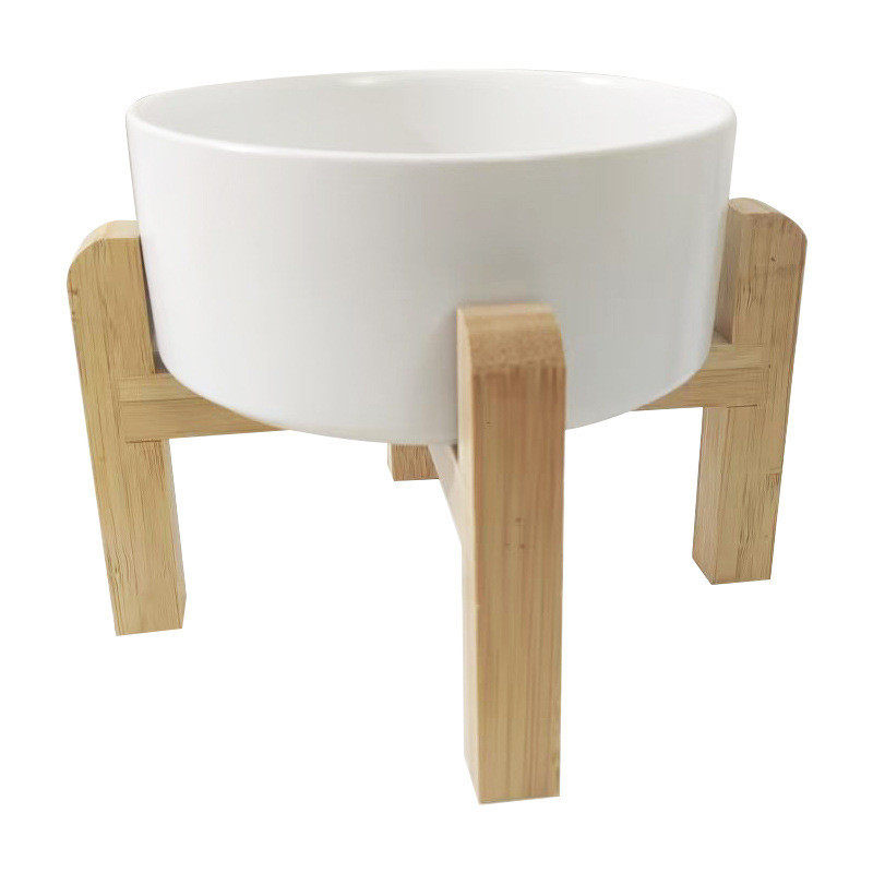 ☧ストレートボウル ホワイト+高めのシングル木製スタンド☧⚑♢