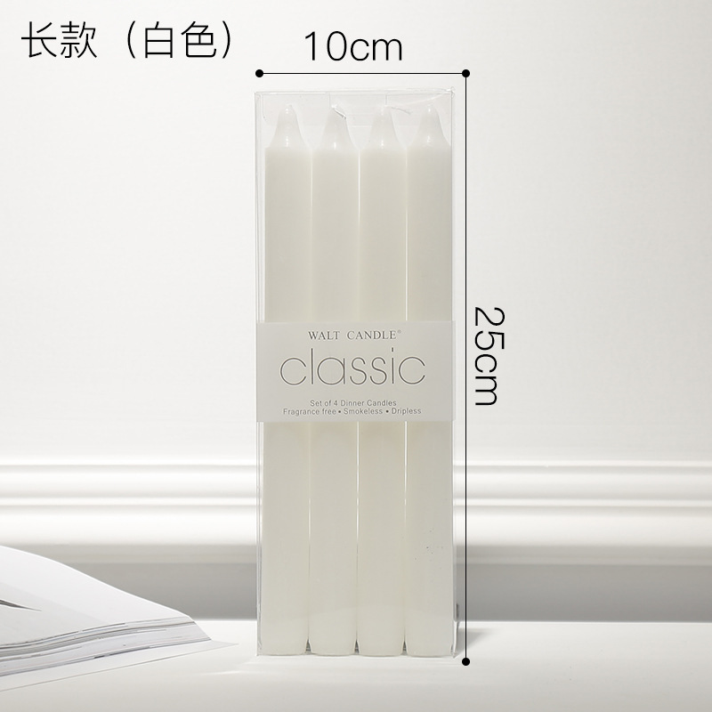 ホワイト-25CMストレートロッド