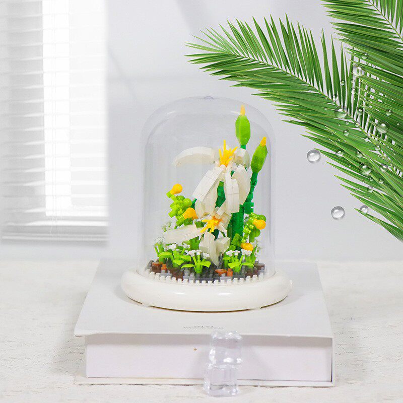 ユリの花【防塵カバー発光台座を送る】花言葉の意味: 純潔、百年の好合、幸福