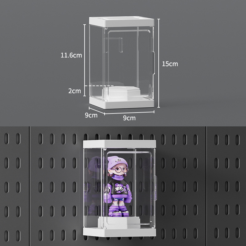 【収納ボックス】9×9cm フィギュアボックス ホワイト