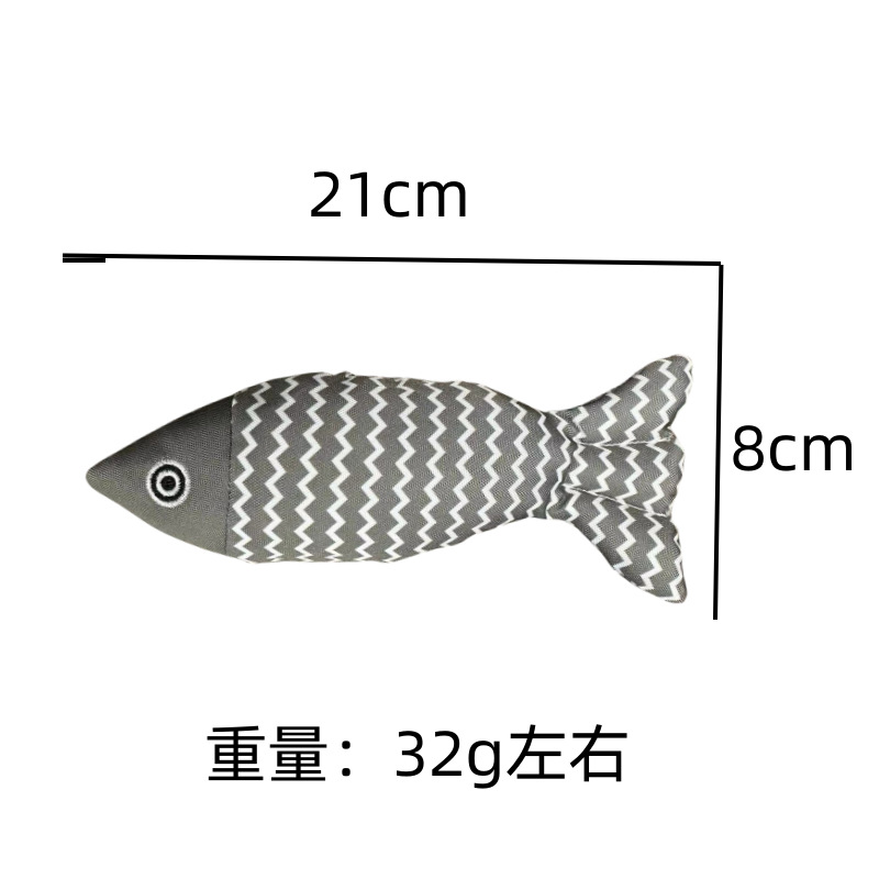 灰色の猫ミント魚