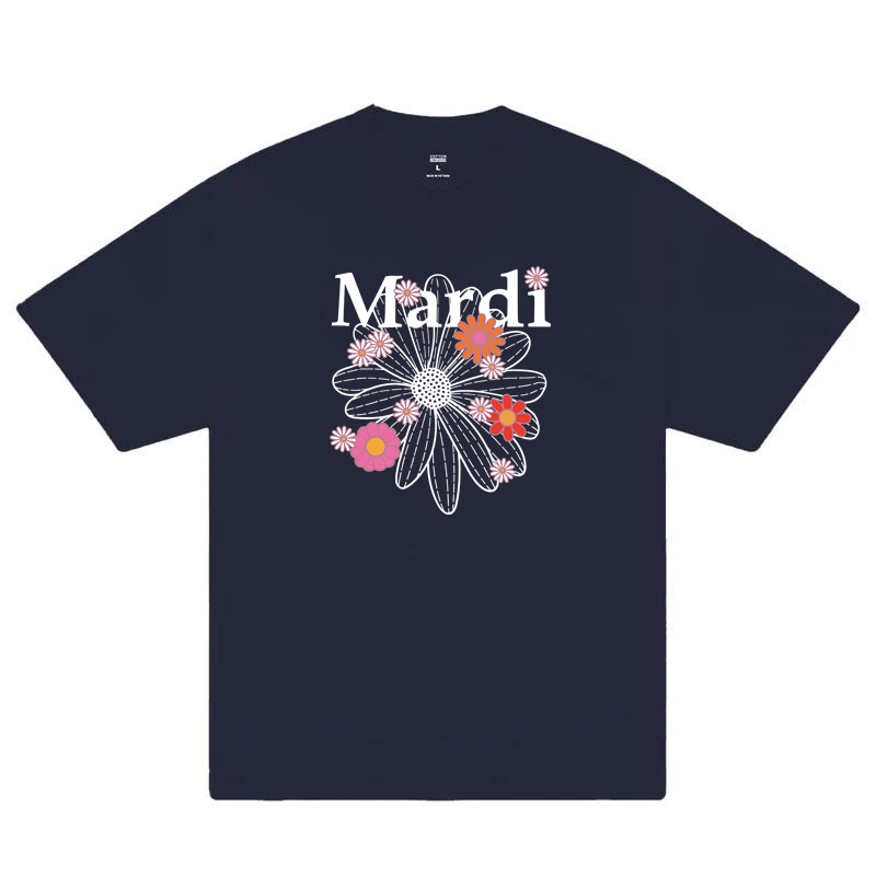 マルチフラワー-ホワイト-ネイビーブルー