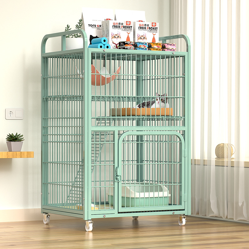 136 猫ケージ収納ラック グリーン