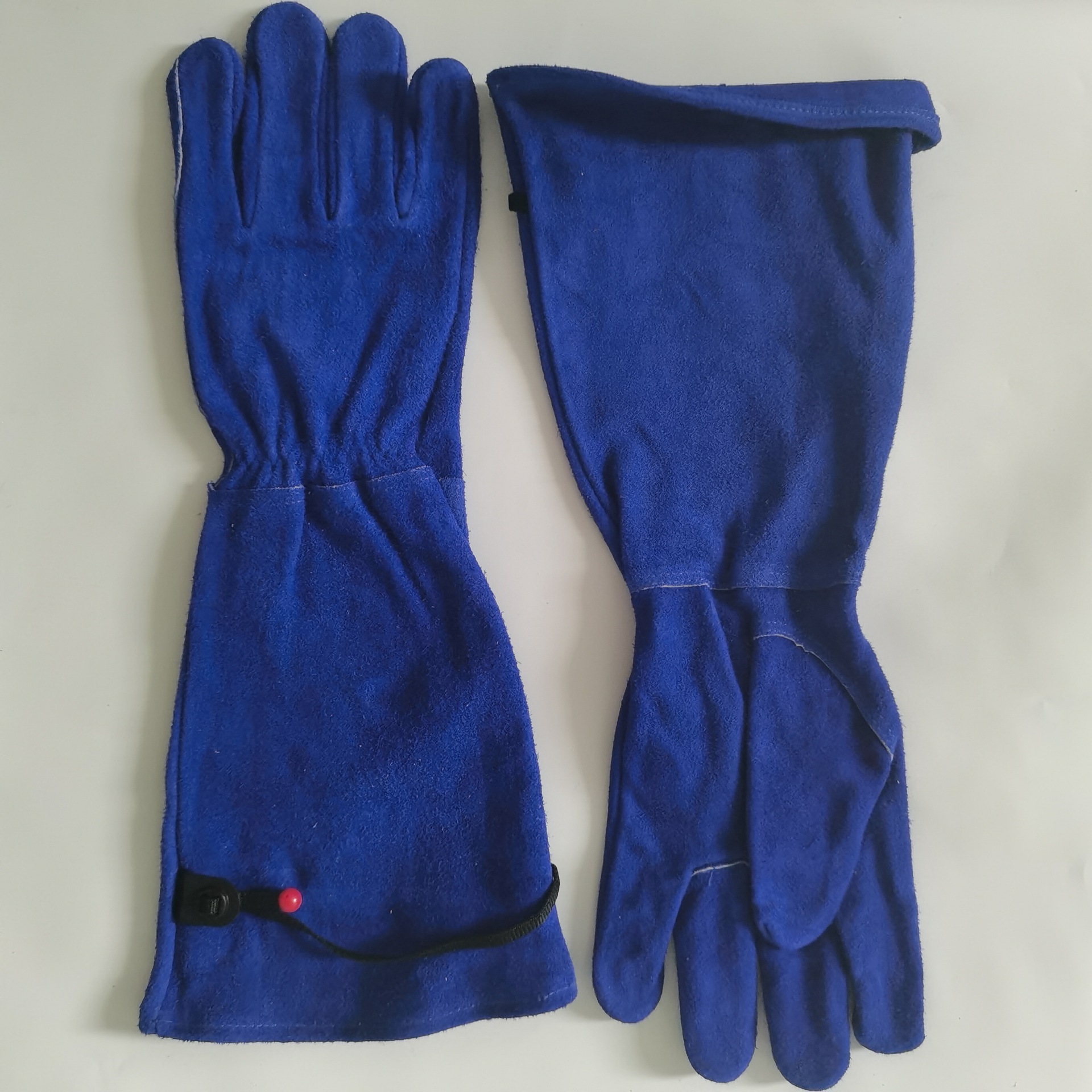 特別オファー不良品処理 45CM サファイアブルー牛床革噛みつき防止と刺し傷防止