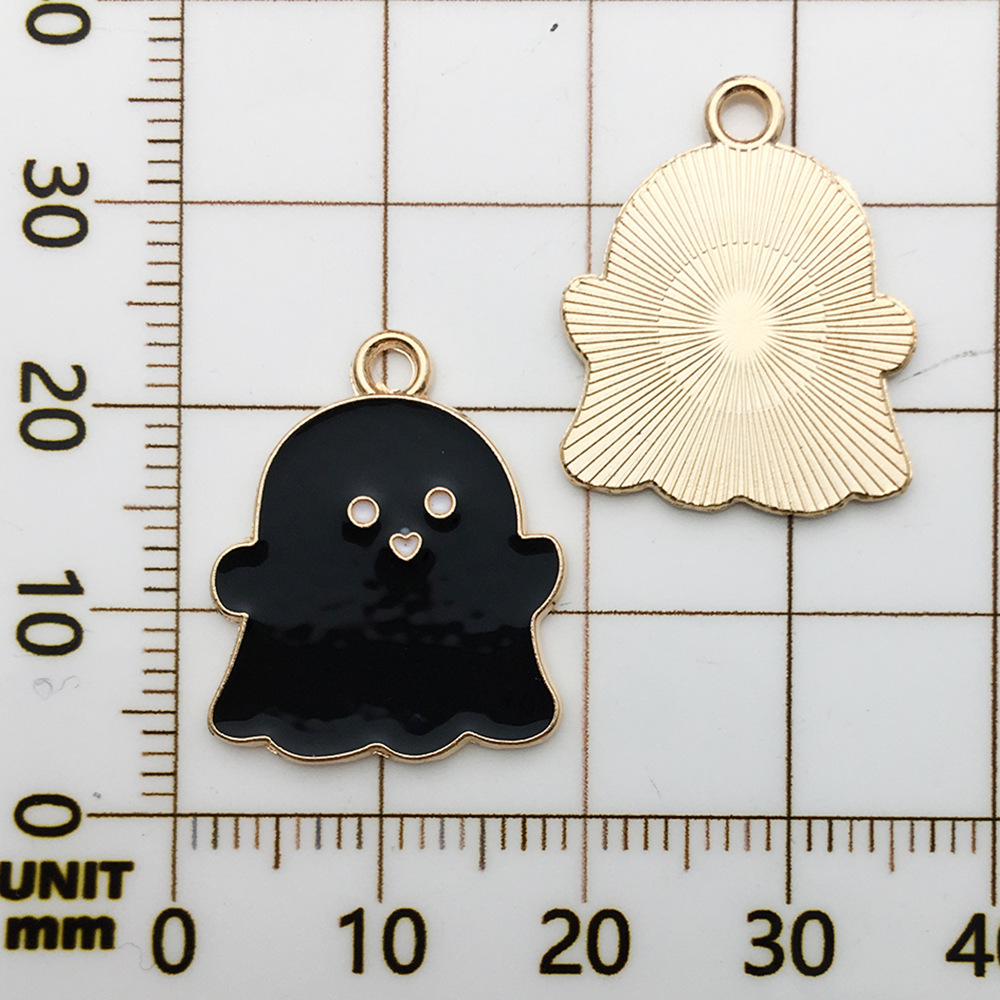 1 ブラック オイル ドロップ ハロウィン かわいい ゴースト-1.2g-18*22mm-15129