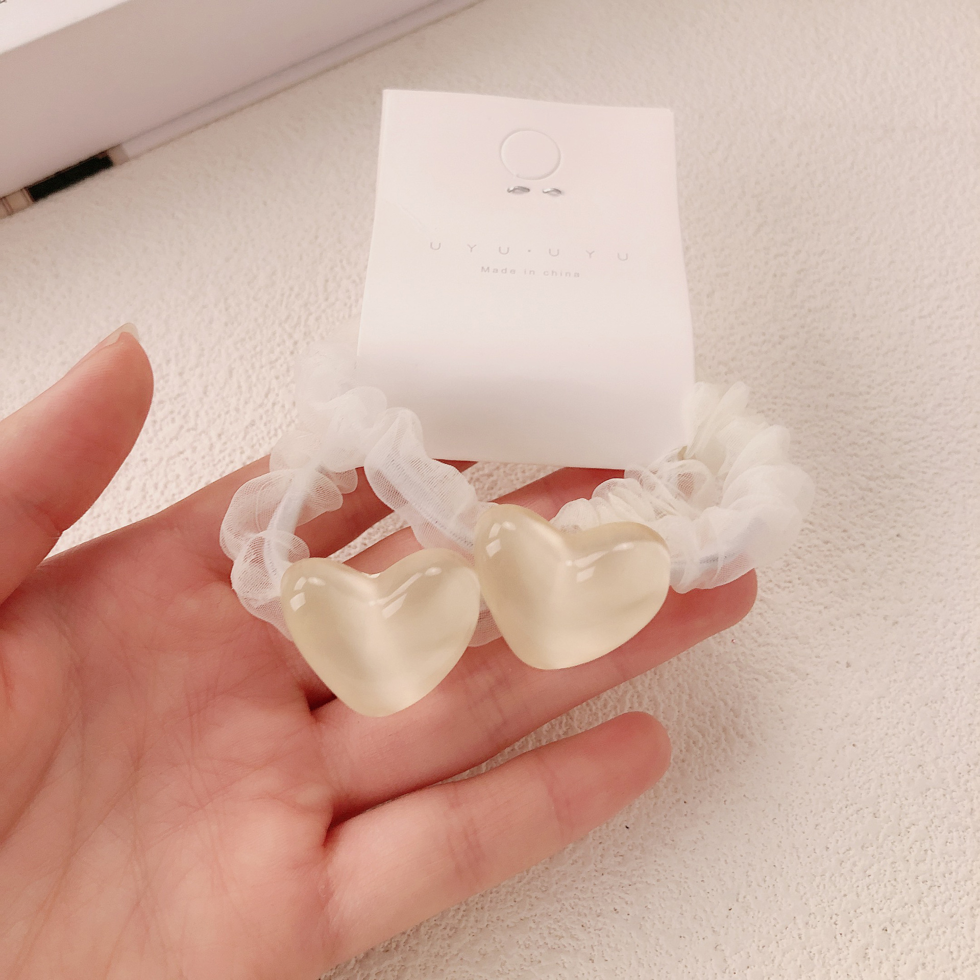 甘い杏のシュシュのペア