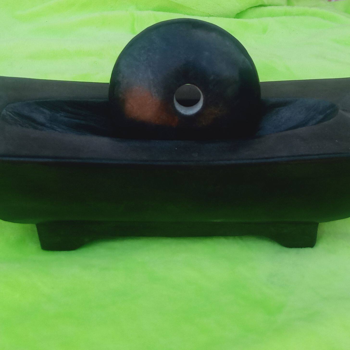 青石造形石臼21センチくらい