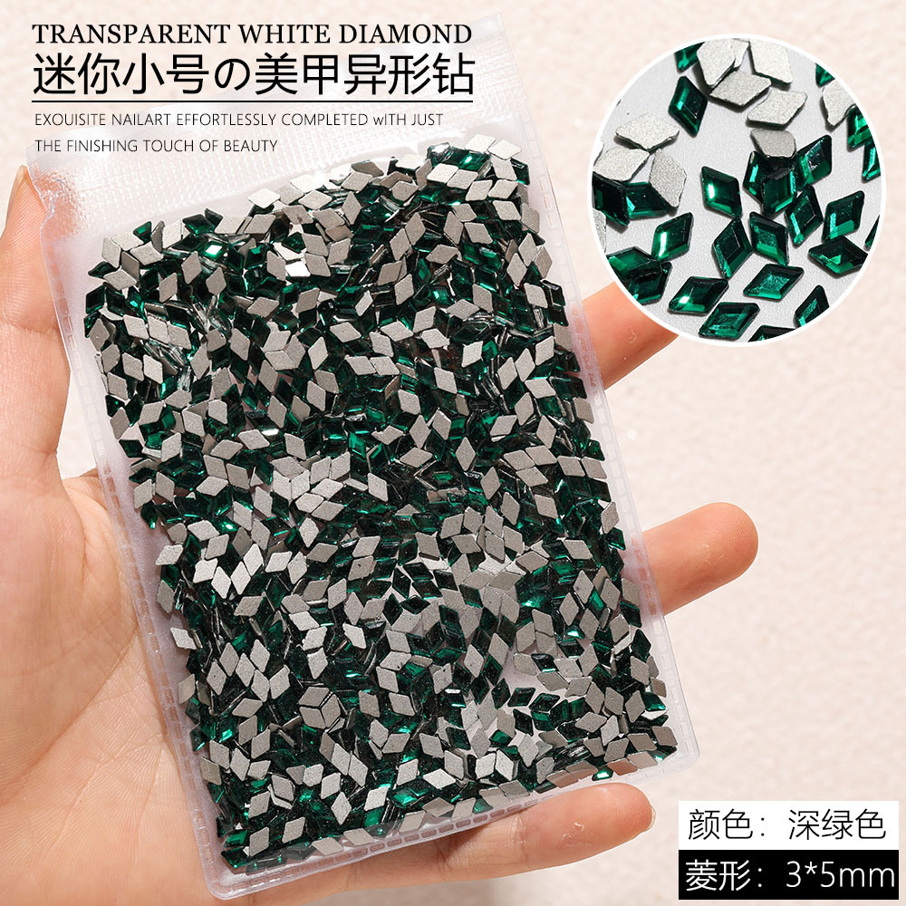 ダークグリーン-[ダイヤモンド-3x5mm]