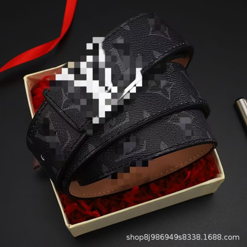 ブラックフラワーシルバーバックル