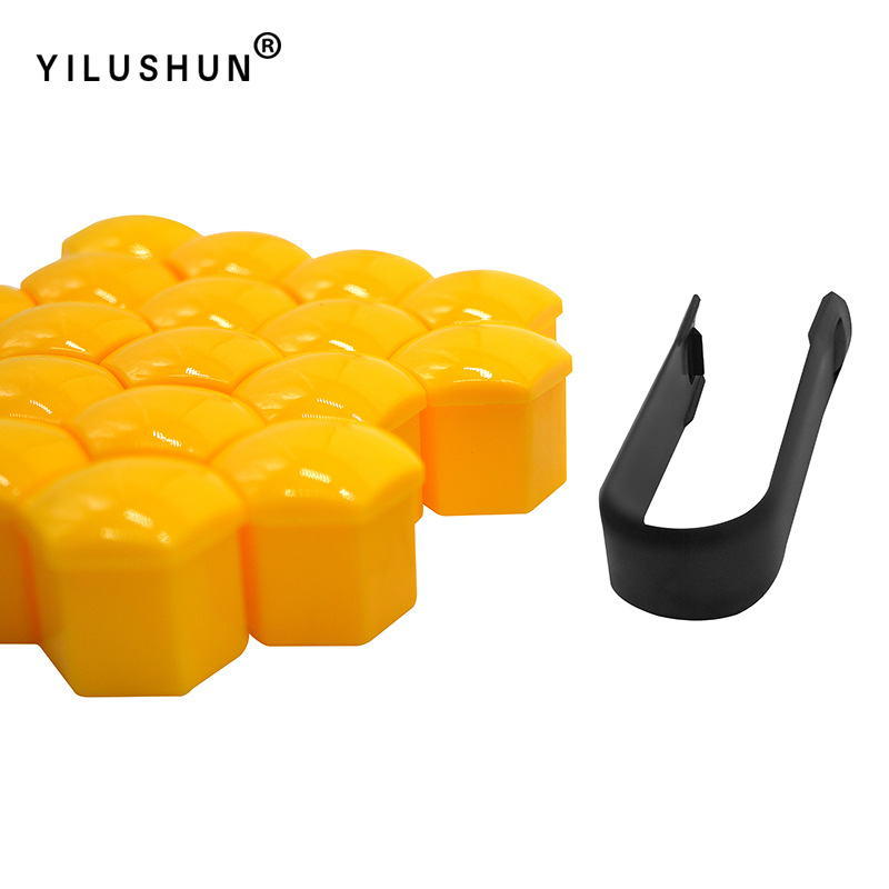 T54【袋入り】19mmイエロー20个入 + 黒クリップ1个