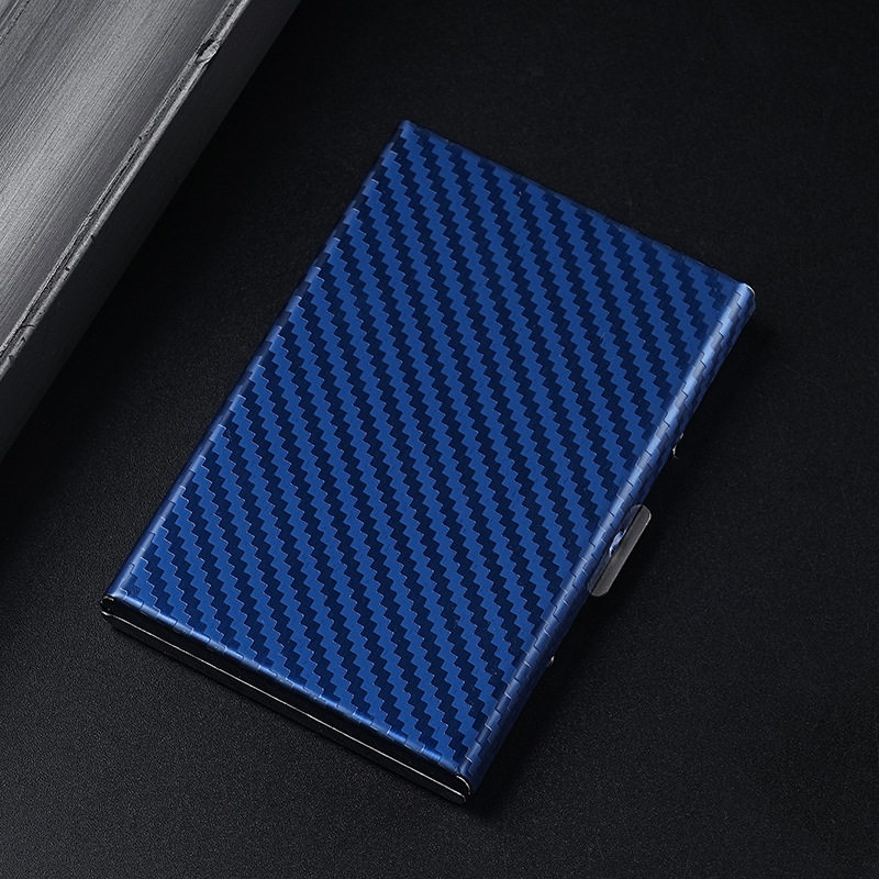 カーボンファイバーパターン ブルー 6 カード
