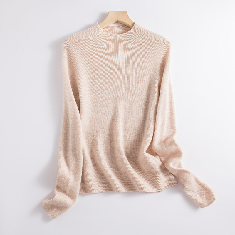 ハーフタートルネック オートミールカラー