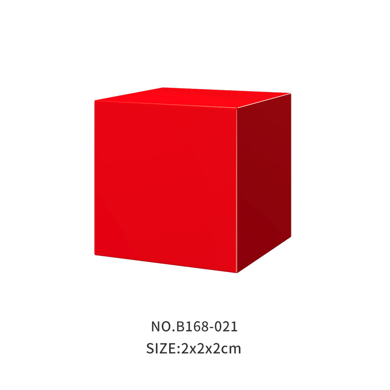B168-021 マグネットブロック レッド バルク 2cm4.7g