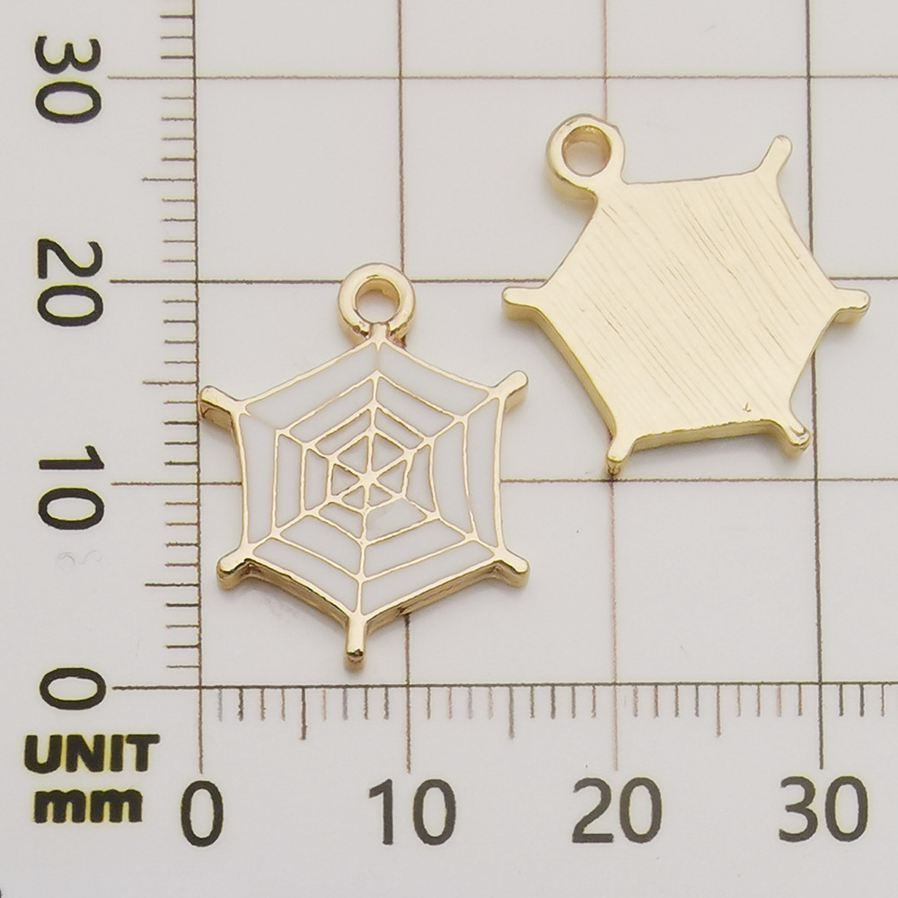 1 ホワイトオイル滴るハロウィンクモの巣-1g-18*20mm-14008